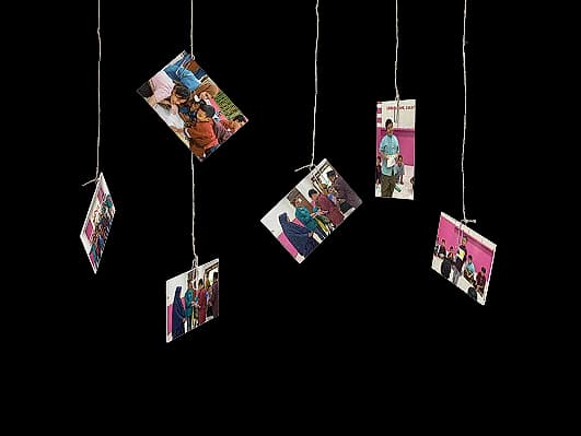 Hanging photo decorations
